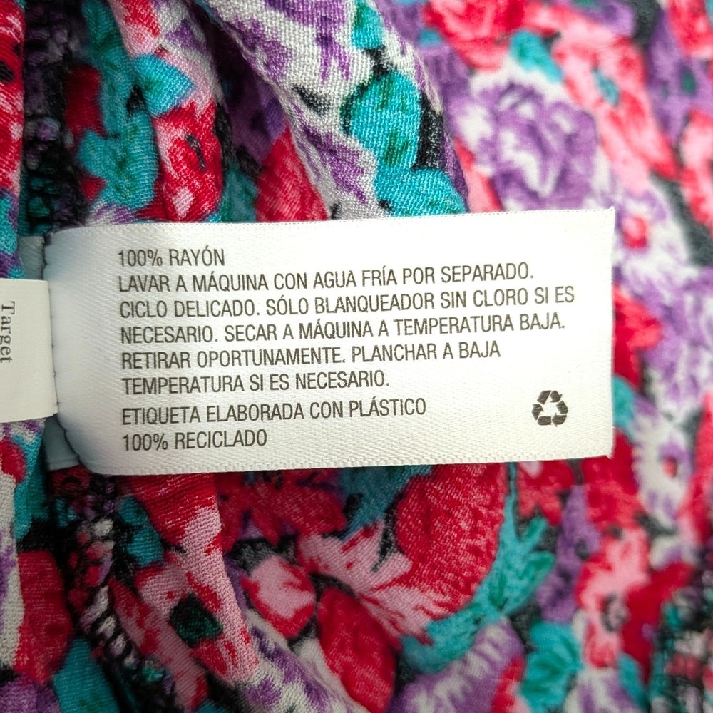 RIXO for‎ Target Floral Mini Dress Ruffle Puff Sleeve Cottagecore Size 4 - Picture 8 of 14